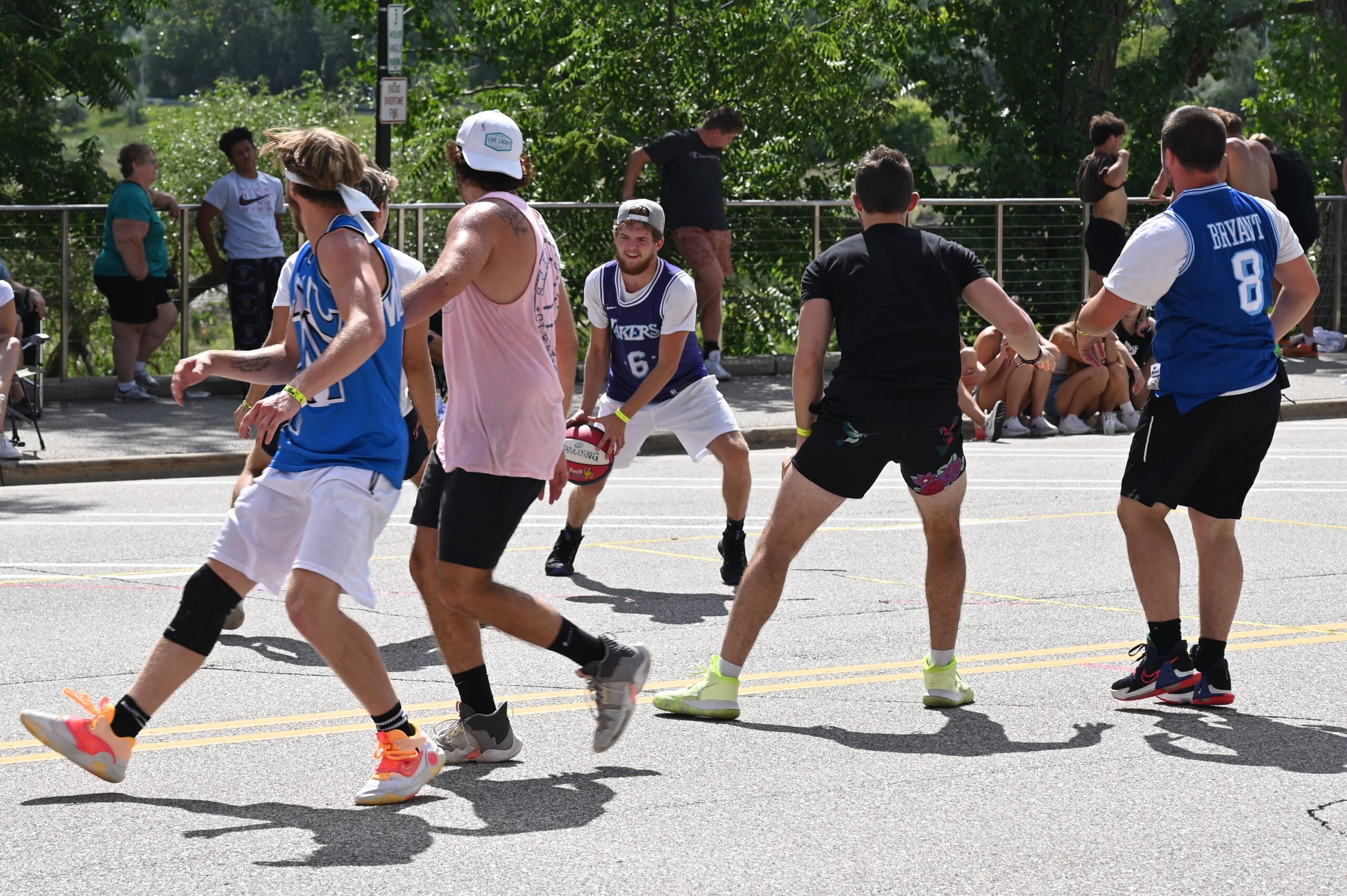 Gus Macker basketball action shot